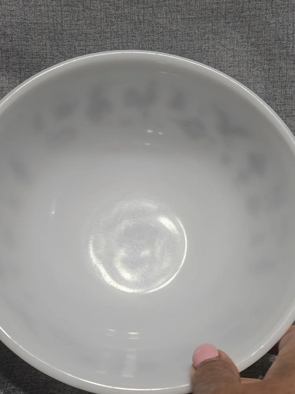Pyrex White Milk Glass Bowl with Embossed Logo Eagle Farmhouse 401 & 403